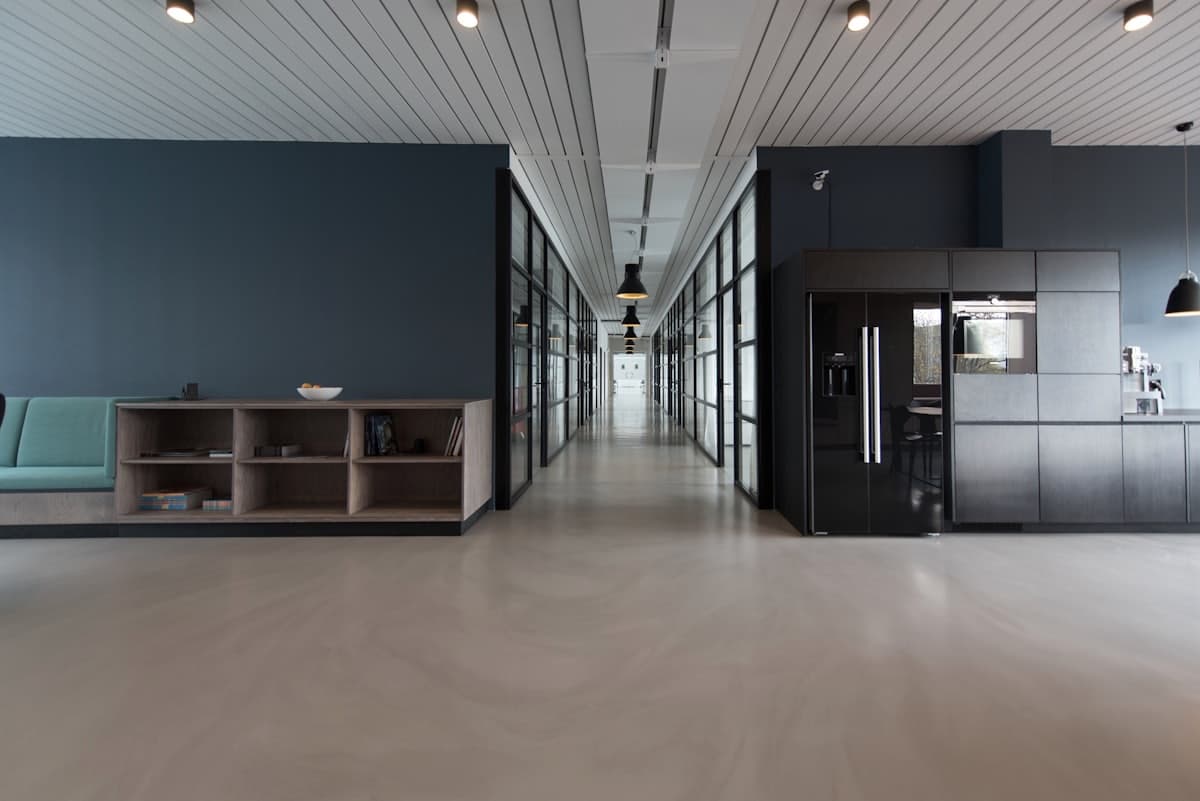 Clean modern interior corridor representing Garland, Texas